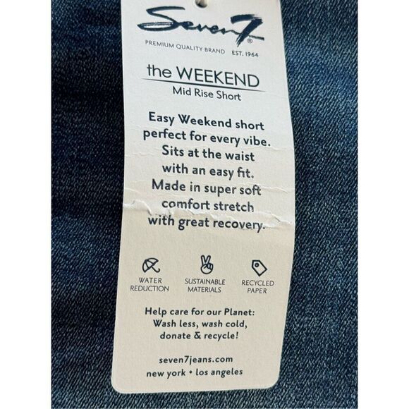 SEVEN 7 WOMEN’S Size 16 The Weekend Mid Rise Short - Picture 4 of 13